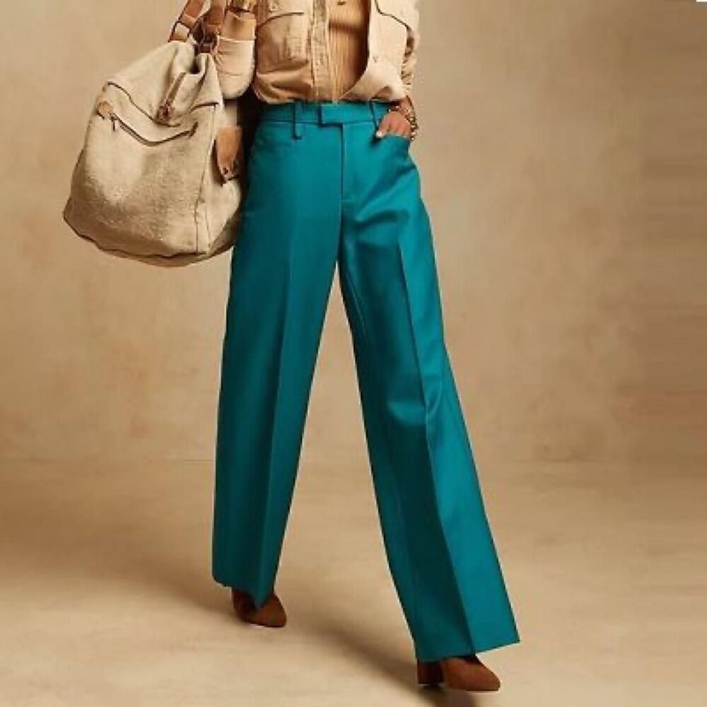Banana-republic Women's Blue and Green Trousers
